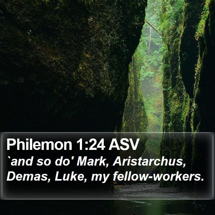 Philemon 1:24 ASV Bible Study