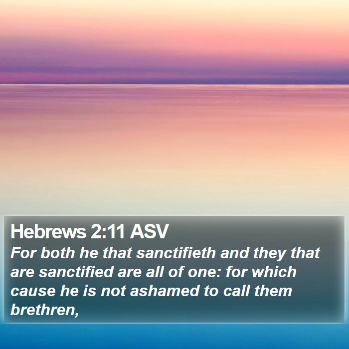 Hebrews 2:11 ASV Bible Study