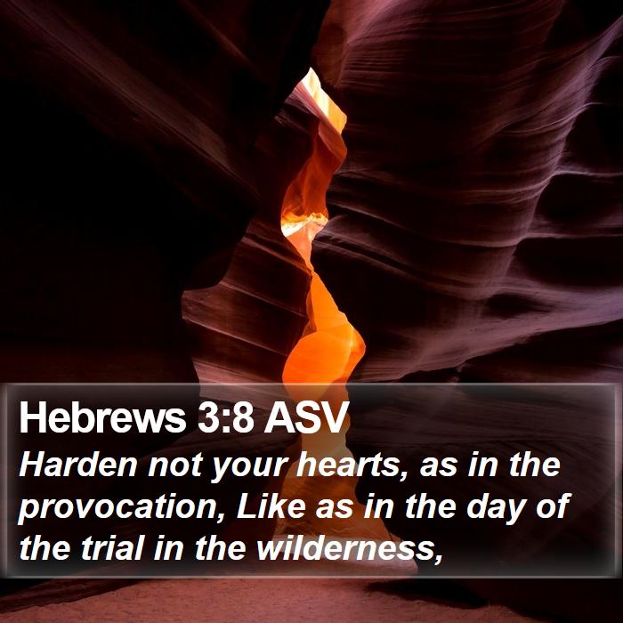 Hebrews 3:8 ASV Bible Study