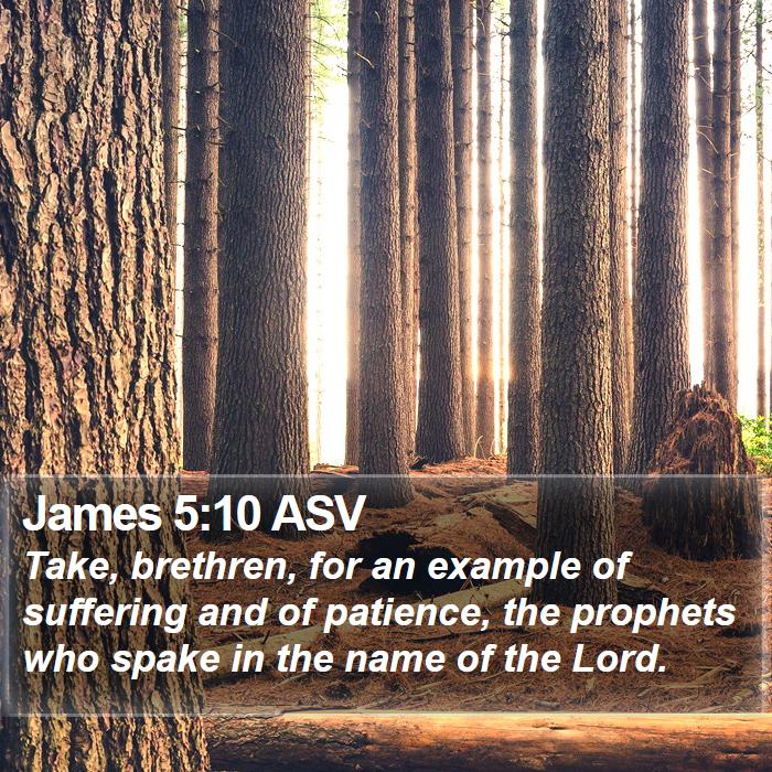 James 5:10 ASV Bible Study