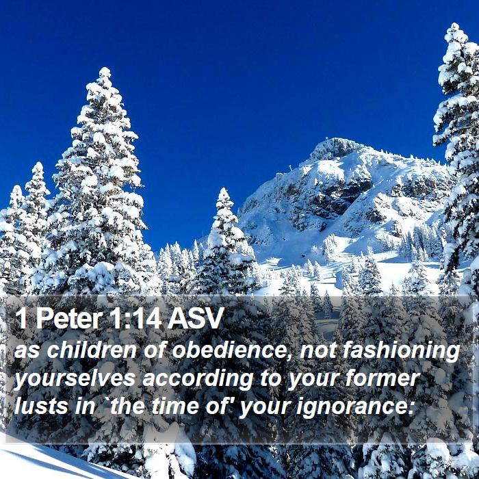 1 Peter 1:14 ASV Bible Study