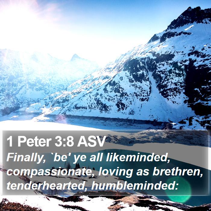 1 Peter 3:8 ASV Bible Study