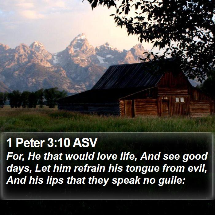 1 Peter 3:10 ASV Bible Study