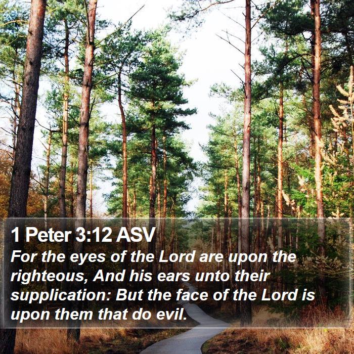 1 Peter 3:12 ASV Bible Study