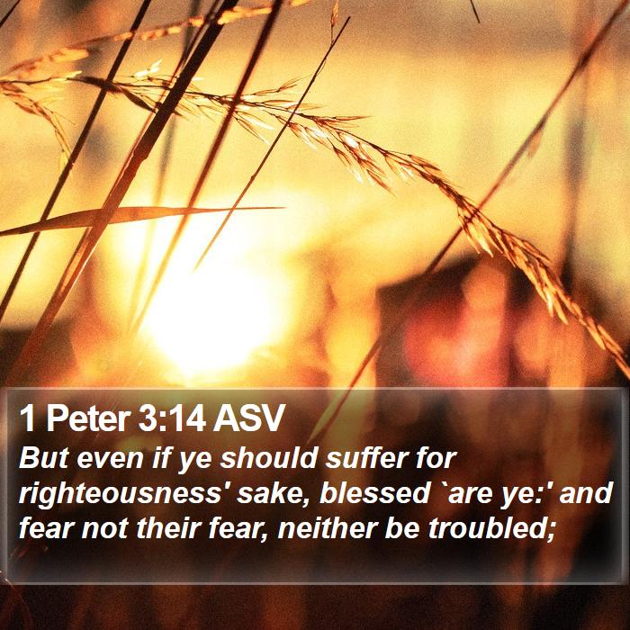 1 Peter 3:14 ASV Bible Study