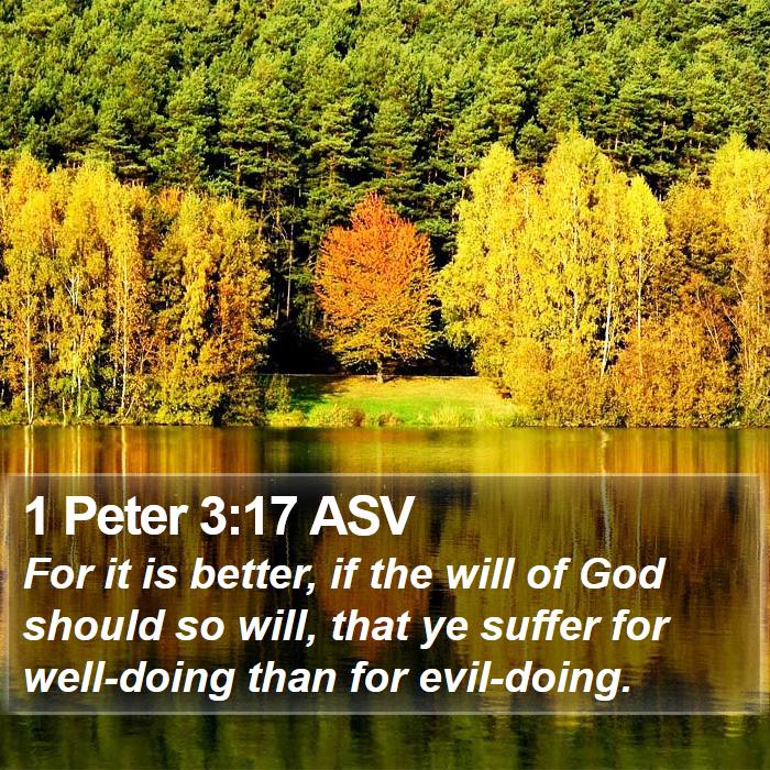 1 Peter 3:17 ASV Bible Study