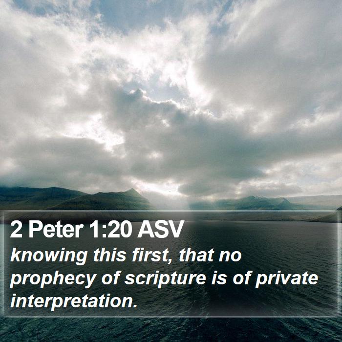 2 Peter 1:20 ASV Bible Study