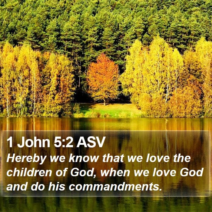 1 John 5:2 ASV Bible Study