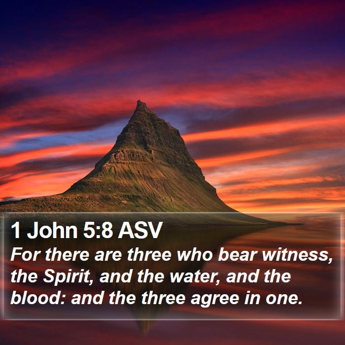 1 John 5:8 ASV Bible Study