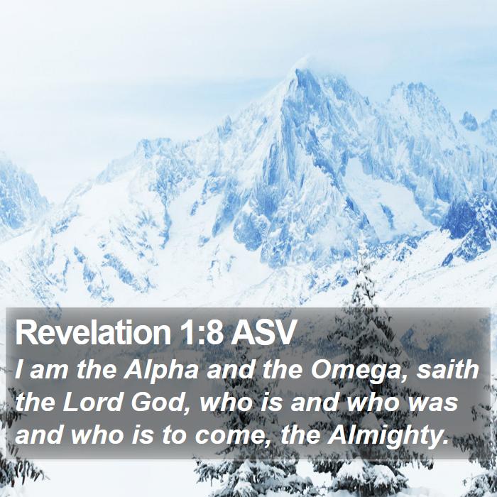 Revelation 1:8 ASV Bible Study