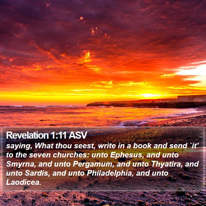 Revelation 1:11 ASV Bible Study