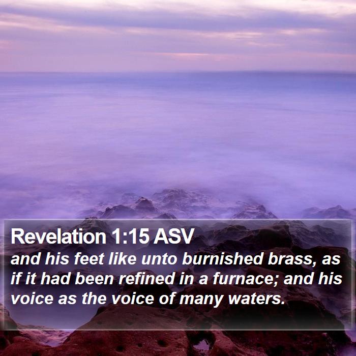 Revelation 1:15 ASV Bible Study