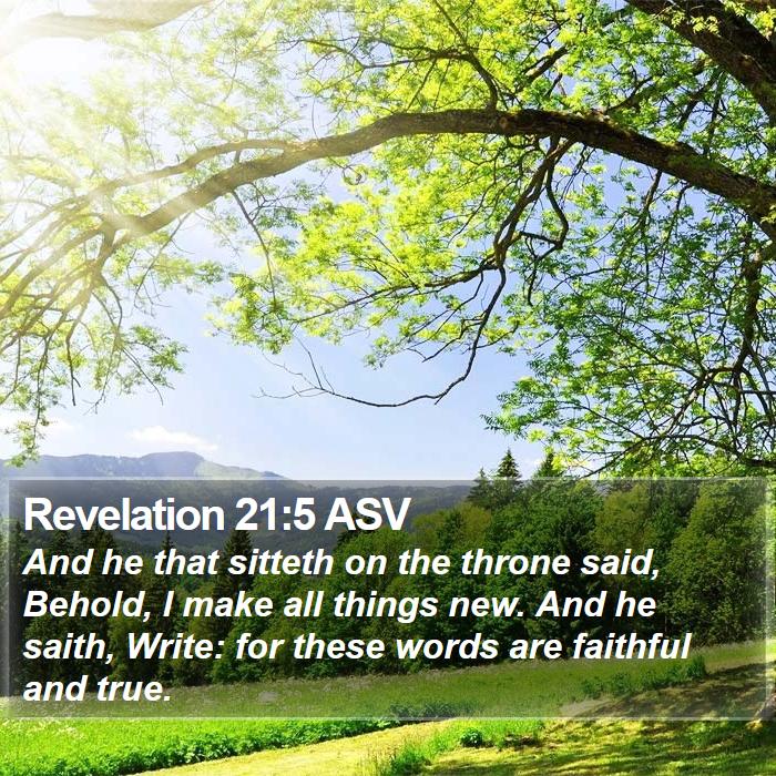 Revelation 21:5 ASV Bible Study