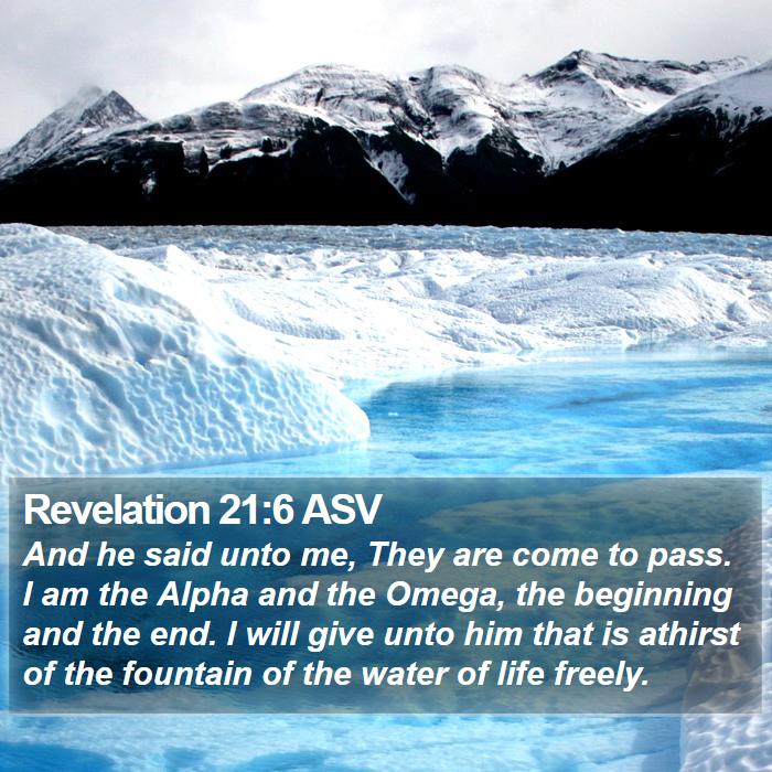 Revelation 21:6 ASV Bible Study