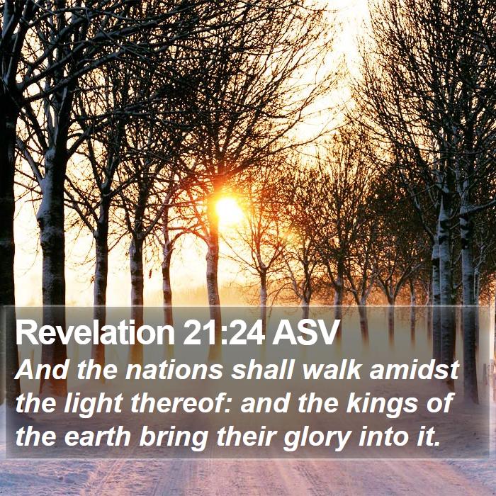 Revelation 21:24 ASV Bible Study