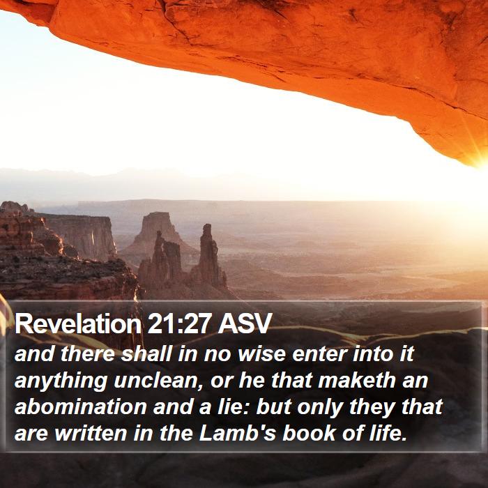 Revelation 21:27 ASV Bible Study