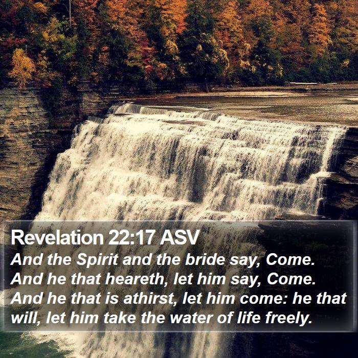 Revelation 22:17 ASV Bible Study